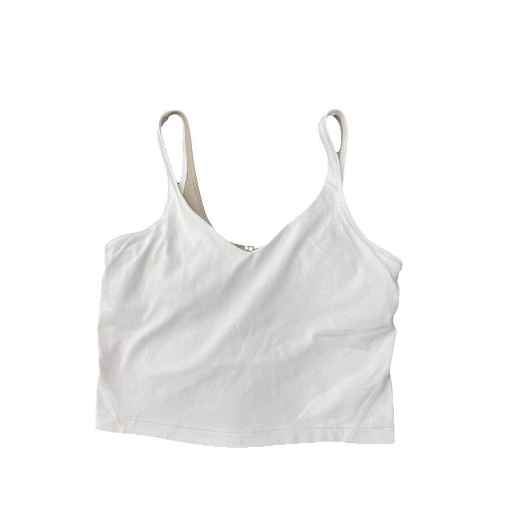 Lululemon‎ Align Tank Size 6 White Cropped Yoga Top Pilates Athleisure H92